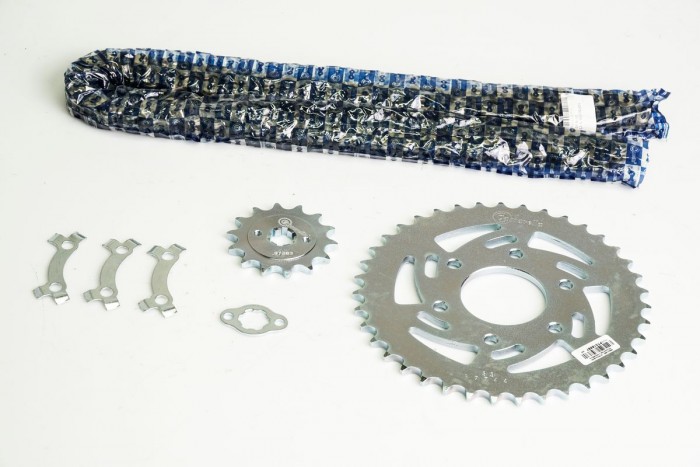 KIT CAJA CADENA - PULSAR NS 200 6 HUECOS (PT39C-PD14C-520-H-112 -C) NIQUELADA CASSARELLA