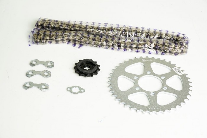 KIT CAJA CADENA - DT 200 6 HUECOS (PT41C-PD13C-520-H-104-C) DORADA CASSARELLA