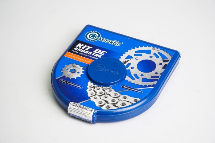 KIT CAJA CADENA - DREAM NEO 110 4 HUECOS P-420 (PT43C-PD14C-420--122-C) DORADA CASSARELLA