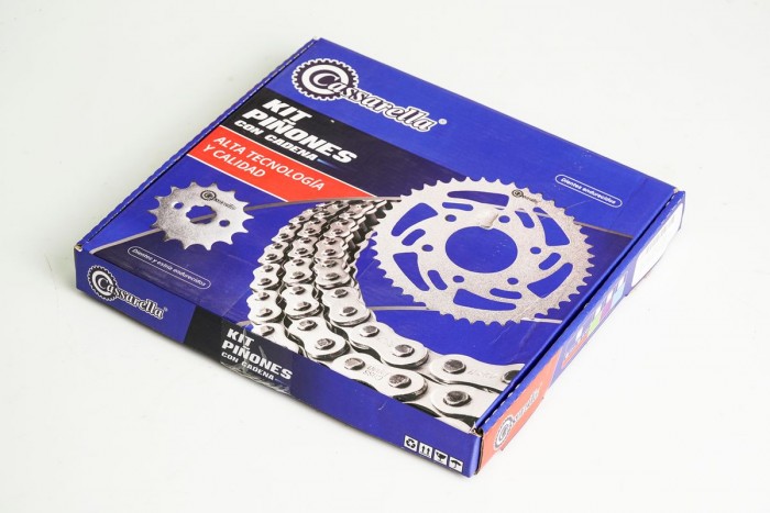 KIT CAJA CADENA - CR5 180 6 HUECOS (PT41C-PD13C-520-H-110 -C) DORADA O'RING CASSARELLA