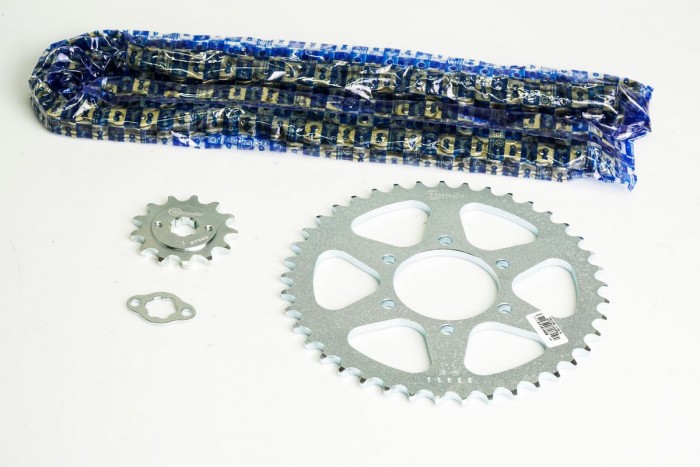 KIT CAJA CADENA - CR5 180 6 HUECOS (PT41C-PD13C-520-H-110 -C) DORADA O'RING CASSARELLA