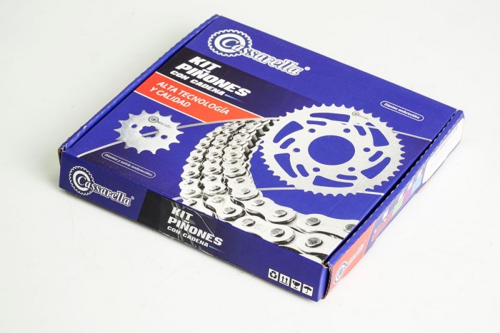 KIT CAJA CADENA - BEST 125 4 HUECOS (PT35C-PD14C-428-H-132-C) DORADA CASSARELLA