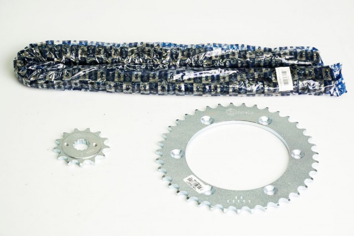 KIT CAJA CADENA - XR 250 TORNADO  6 HUECOS (PT39C-PD13C-520-H-110-C) NIQUELADA CASSARELLA