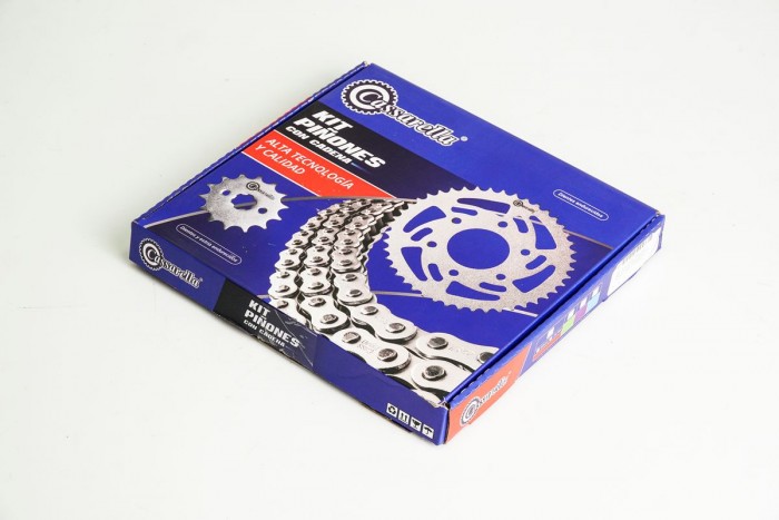 KIT CAJA CADENA - DUKE 200 4 HUECOS (PT45C-PD14C-520-H-120-C) DORADA O'RING CASSARELLA