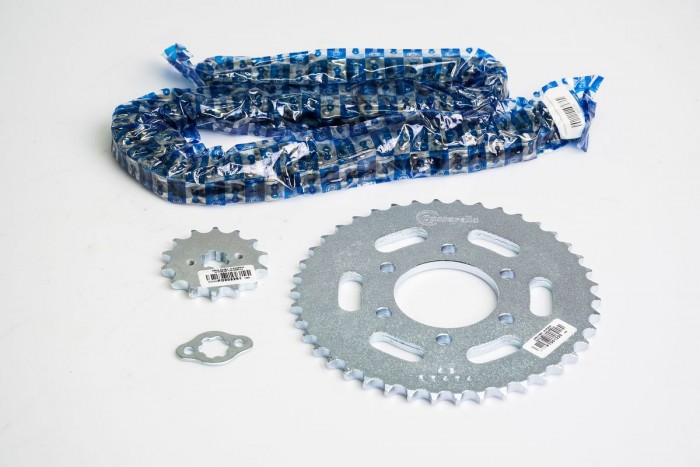 KIT CAJA CADENA - BOXER CLASSIC 100 6 HUECOS (PT42C-PD14C-428-H-122-C) NIQUELADA CASSARELLA