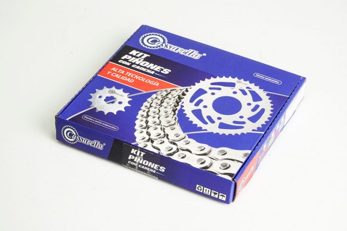 KIT CAJA CADENA - AKT TTX 200 4 HUECOS (PT39C-PD13C-520-H-110-C) DORADA CASSARELLA