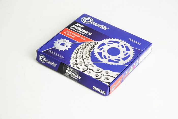 KIT CAJA CADENA - AKT TTR 180 4 HUECOS (PT39C-PD13C-520-H-110-C) O´RING DORADA CASSARELLA