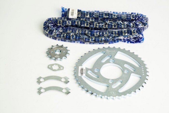 KIT CAJA CADENA - DISCOVER 100 4 HUECOS (PT42C-PD13C-428-H-120-C) NIQUELADA CASSARELLA