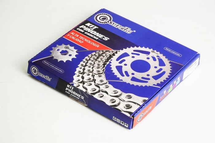 KIT CAJA CADENA - Z 800 6 HUECOS (PT45C-PD15C-520-H-120 PASO 520)  DORADA O´RING CASSARELLA