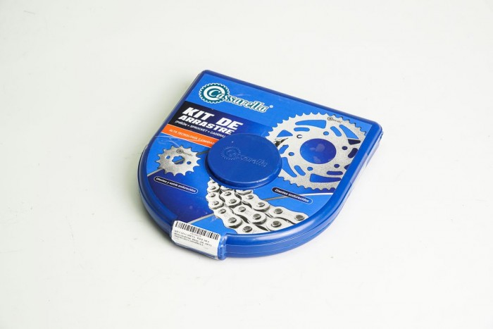 KIT CAJA CADENA - WAVE 110 4 HUECOS (PT38C-PD14C-420--110-C) NIQUELADA CASSARELLA