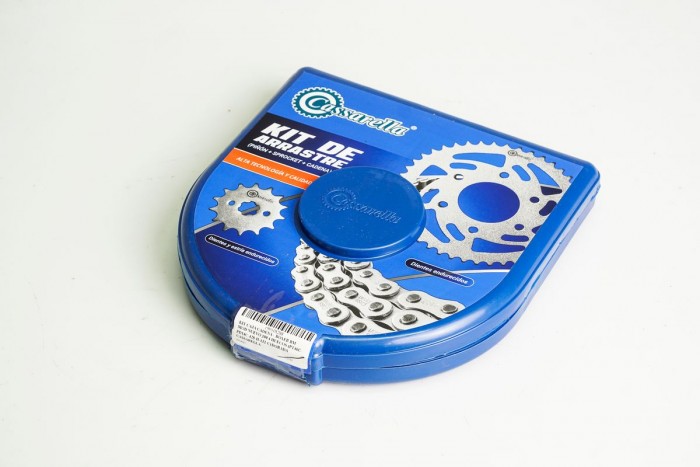 KIT CAJA CADENA - BOXER BM MOD NUEVO 100 4 HUECOS (PT46C-PD14C-428-H-132-C) DORADA CASSARELLA