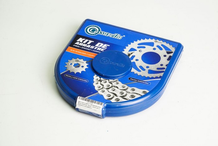 KIT CAJA CADENA - BOXER BM 150 6 HUECOS (PT42C-PD13C-428-H-120-C) DORADA CASSARELLA