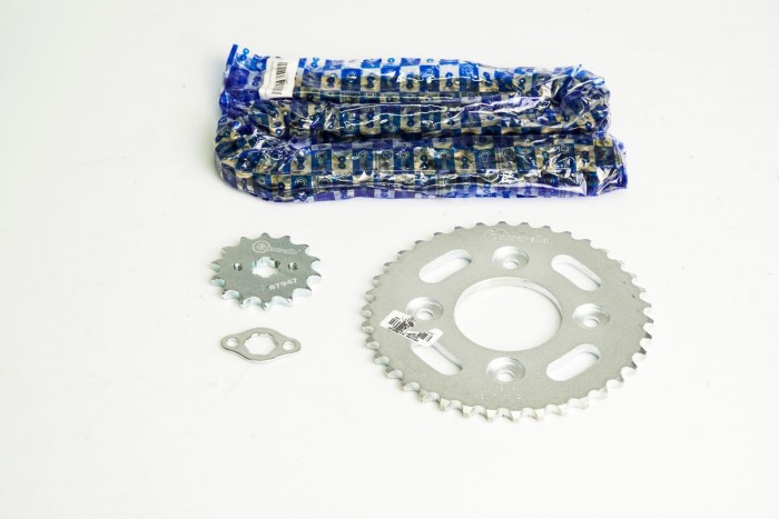 KIT CAJA CADENA - WAVE 110 4 HUECOS (PT38C-PD14C-420--110-C) DORADA CASSARELLA