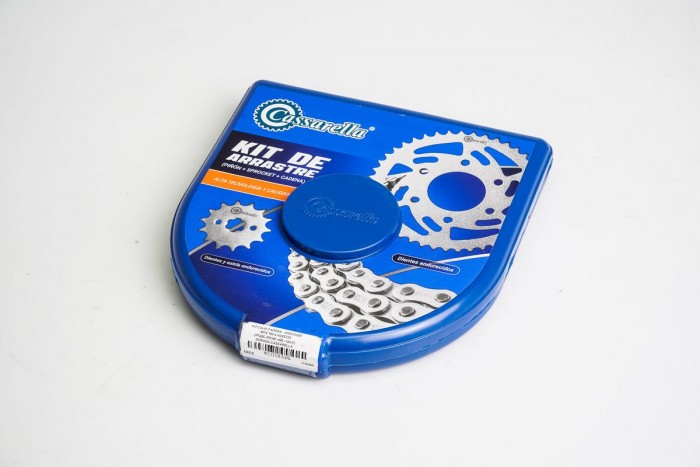 KIT CAJA CADENA - DISCOVER MFX 100 4 HUECOS (PT42C-PD14C-420--124-C) DORADA CASSARELLA