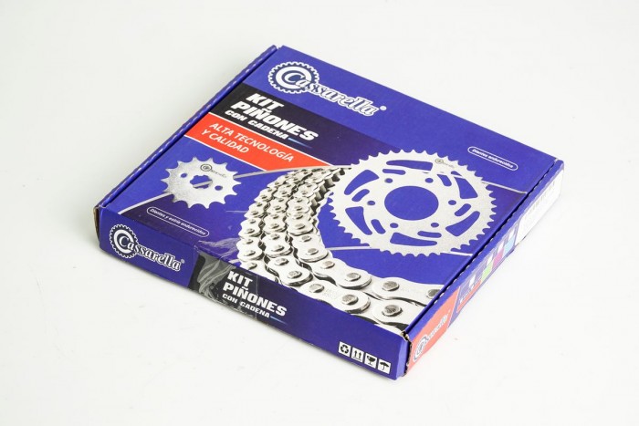 KIT CAJA CADENA - DISCOVER MAX 125 4 HUECOS (PT45C-PD14C-428-H-132-C) DORADA CASSARELLA