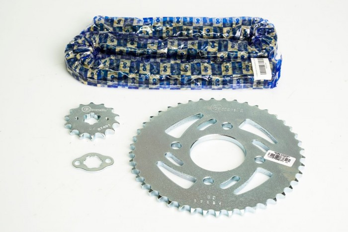 KIT CAJA CADENA - DISCOVER 125 4 HUECOS (PT45C-PD14C-428--124-C) DORADA CASSARELLA