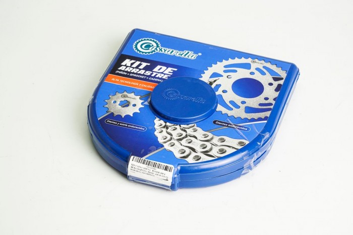 KIT CAJA CADENA - BOXER 100 4 HUECOS (PT47C-PD13C-428-H-122-C) DORADA CASSARELLA