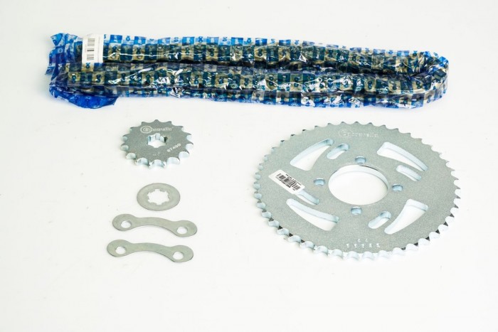 KIT CAJA CADENA - AX 115 4 HUECOS (PT44C-PD15C-428-H-114-C) DORADA CASSARELLA