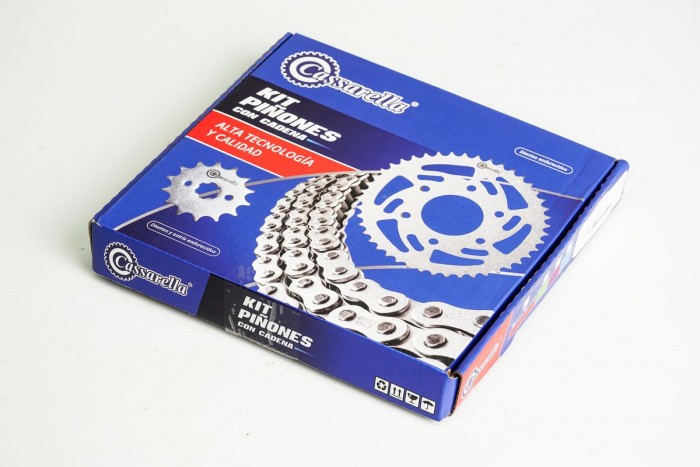 KIT CAJA CADENA - BIZ 100 4 HUECOS (PT35C-PD15C-428-H-110-C) DORADA CASSARELLA