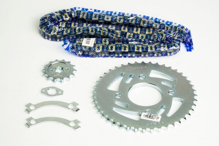 KIT CAJA CADENA - BOXER BM ES/KS 100 4 HUECOS (PT43C-PD14C-428-H-124-C) DORADA CASSARELLA