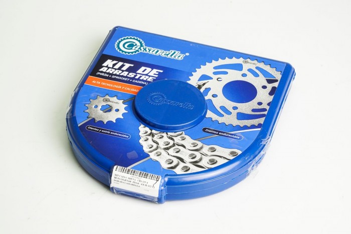 KIT CAJA CADENA - CB1 125 4 HUECOS (PT44C-PD14C-428-H-122-C) DORADA CASSARELLA