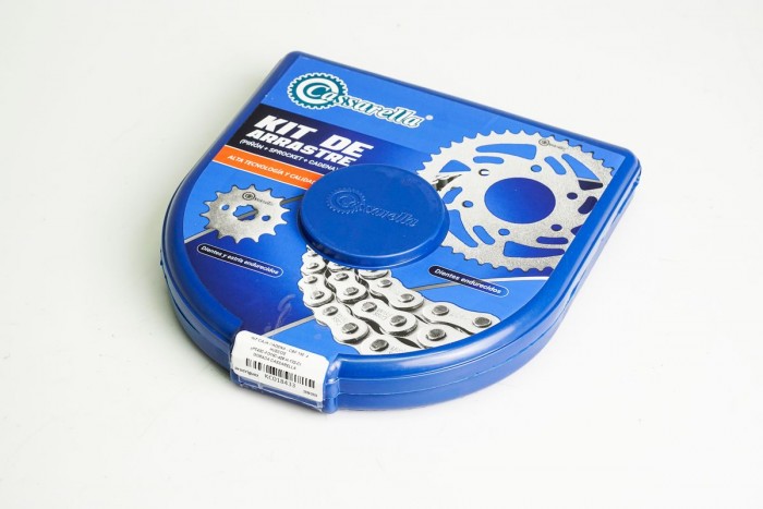 KIT CAJA CADENA - CBF 150  4 HUECOS (PT43C-PD15C-428-H-132-C) DORADA CASSARELLA