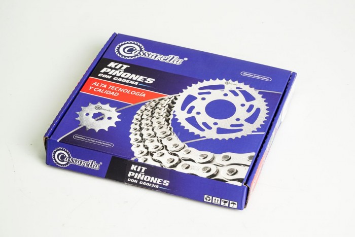 KIT CAJA CADENA - PULSAR NS 200 6 HUECOS (PT39C-PD14C-520-H-110-C) DORADA CASSARELLA