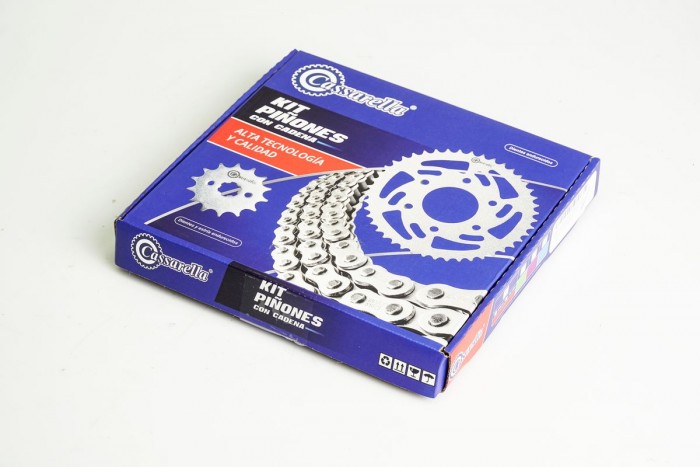 KIT CAJA CADENA - SAHARA 350 6 HUECOS (PT39C-PD14C-520-H-110-C) DORADA CASSARELLA