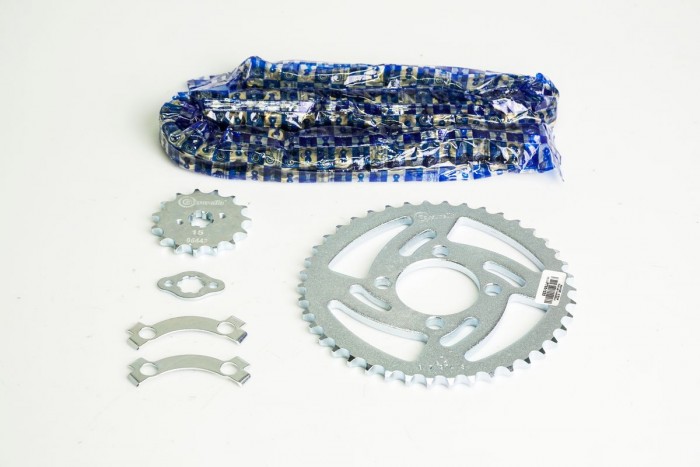 KIT CAJA CADENA - XCD 125 4 HUECOS (PT42C-PD15C-428-H-122-C) DORADA CASSARELLA