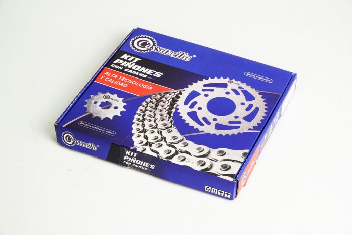 KIT CAJA CADENA - XT 660 R 6 HUECOS (PT45C-PD15C-520-H-120-C) DORADA CASSARELLA