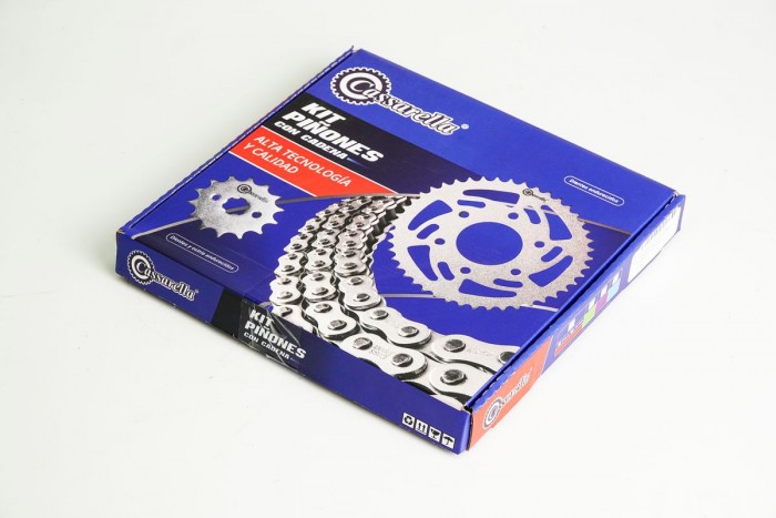 KIT CAJA CADENA - XTZ 250 6 HUECOS (PT40C-PD13C-520-H-120-C) DORADA CASSARELLA