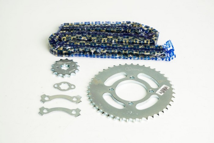 KIT CAJA CADENA - YBR 125 4 HUECOS (PT43C-PD14C-428-H-120-C) DORADA CASSARELLA