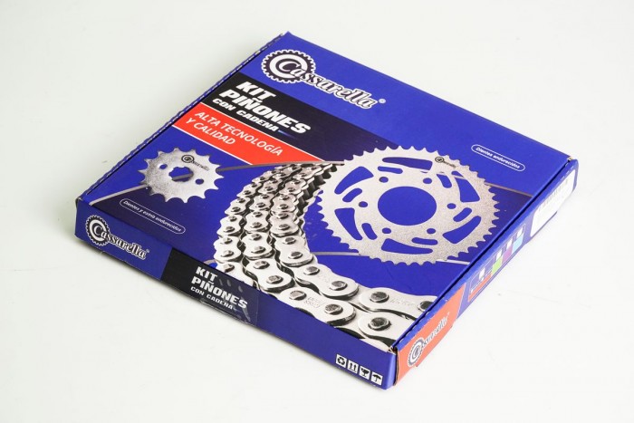 KIT CAJA CADENA - NINJA SL 250 6 HUECOS (PT42C-PD14C-520-H-132-C) DORADA CASSARELLA