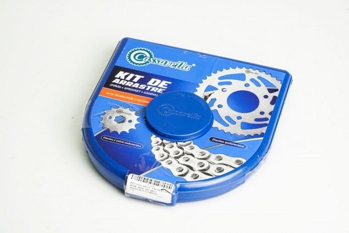 KIT CAJA CADENA - V 80 4 HUECOS (PT38C-PD14C-420--100-C) NIQUELADA CASSARELLA