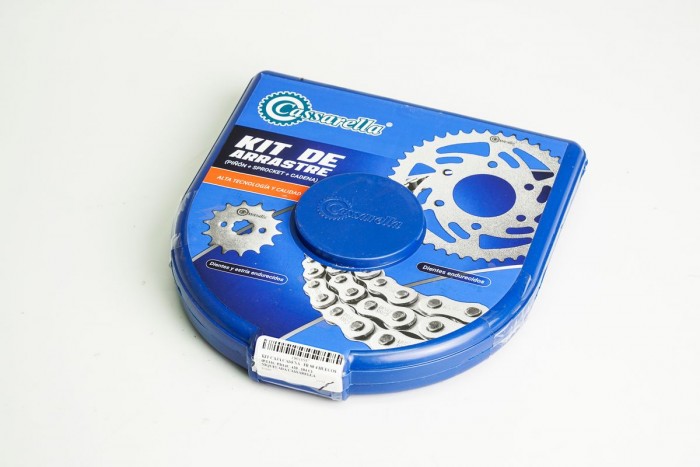 KIT CAJA CADENA - FR 80 4 HUECOS (PT33C-PD14C-420--104-C) NIQUELADA CASSARELLA