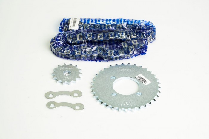 KIT CAJA CADENA - FR 80 4 HUECOS (PT33C-PD14C-420--104-C) NIQUELADA CASSARELLA