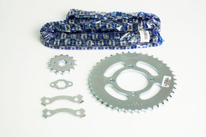 KIT CAJA CADENA - YBR 125 4 HUECOS (PT43C-PD14C-428-H-120-C) NIQUELADA CASSARELLA