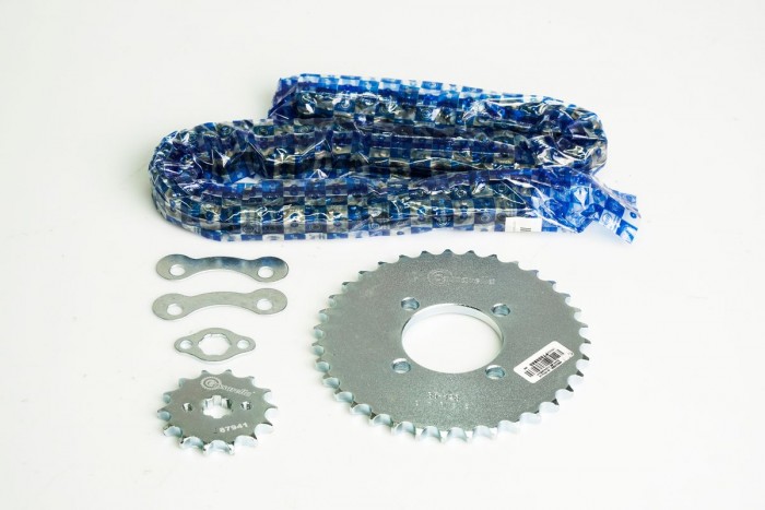 KIT CAJA CADENA - BEST 125 4 HUECOS (PT35C-PD14C-428-H-110-C) NIQUELADA CASSARELLA