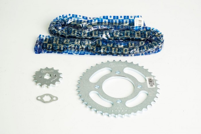 KIT CAJA CADENA - HAYATE 110 4 HUECOS (PT40C-PD14C-420--114-C) NIQUELADA CASSARELLA