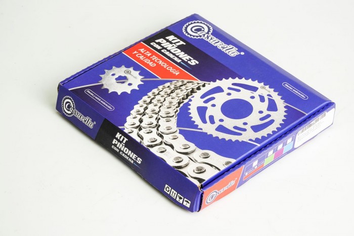 KIT CAJA CADENA - HUNK 160 4 HUECOS (PT40C-PD13C-520-H-120-C)  DORADA O´RING CASSARELLA