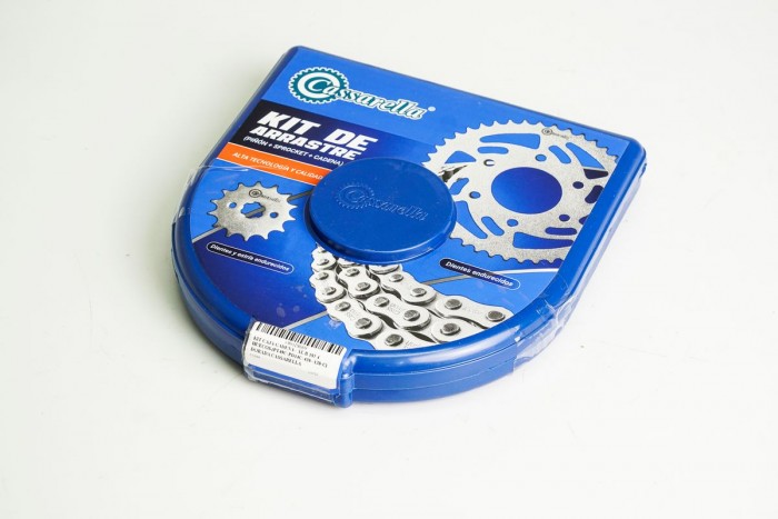 KIT CAJA CADENA - XL B 185 4 HUECOS (PT49C-PD14C-428--120-C) DORADA CASSARELLA