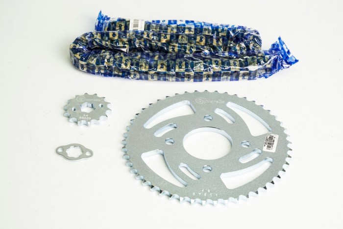 KIT CAJA CADENA - XL B 185 4 HUECOS (PT49C-PD14C-428--120-C) DORADA CASSARELLA