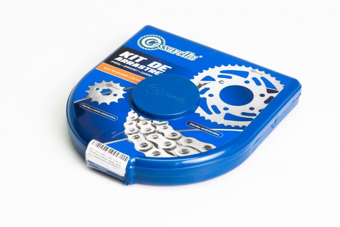 KIT CAJA CADENA - DISCOVER ST 150 4 HUECOS (PT43C-PD14C-428-H-132-C) NIQUELADA CASSARELLA