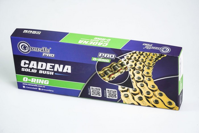 CADENA EN CAJA 520-H-110-CASSARELLA-DORADA-O'RING