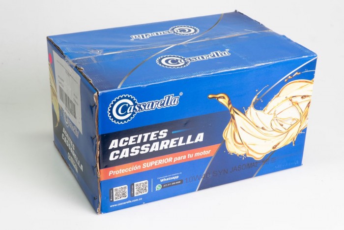 ACEITE CASSARELLA 10W40 SEMI 4T JASO MA2 CAJA X 12 LITROS