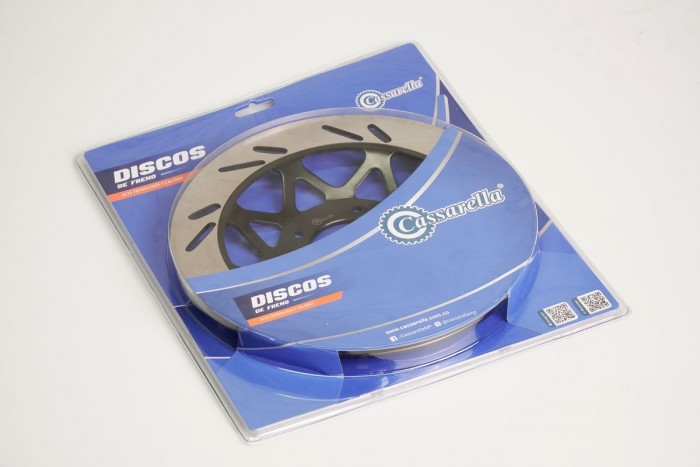 DISCO FRENO DELANTERO + CASSARELLA AKT125TT/150TT/NKDR/CG125|COMBAT 125|BOMBER 125 SPORT|BOMBER 125|AKT150 EVO NE|AKT125 EVO NE