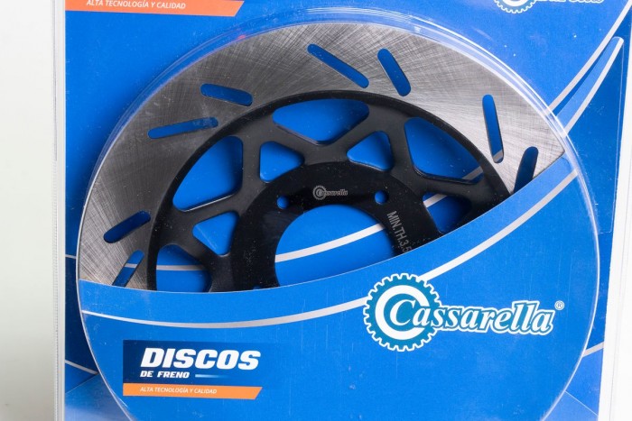 DISCO FRENO DELANTERO + CASSARELLA AKT125TT/150TT/NKDR/CG125|COMBAT 125|BOMBER 125 SPORT|BOMBER 125|AKT150 EVO NE|AKT125 EVO NE