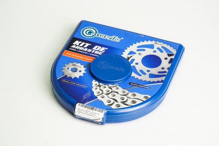 KIT CAJA CADENA - AKT SPECIAL 110 (PT36C-PD14C-428--110-C) NIQUELADA CASSARELLA
