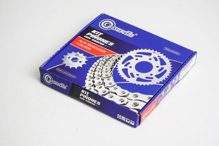 KIT CAJA CADENA - DT N 125 4 HUECOS (PT47C-PD14C-428H-118-C) DORADA CASSARELLA