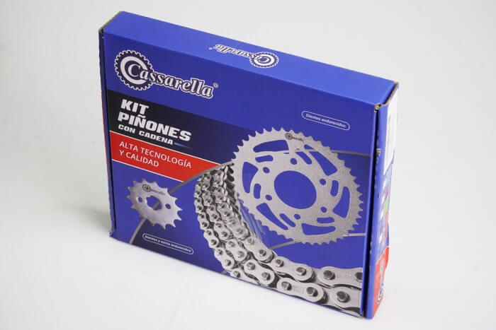 KIT CAJA CADENA - ROCK-Z 125 4 HUECOS (PT39C-PD15C-428-H-110-C) DORADA CASSARELLA